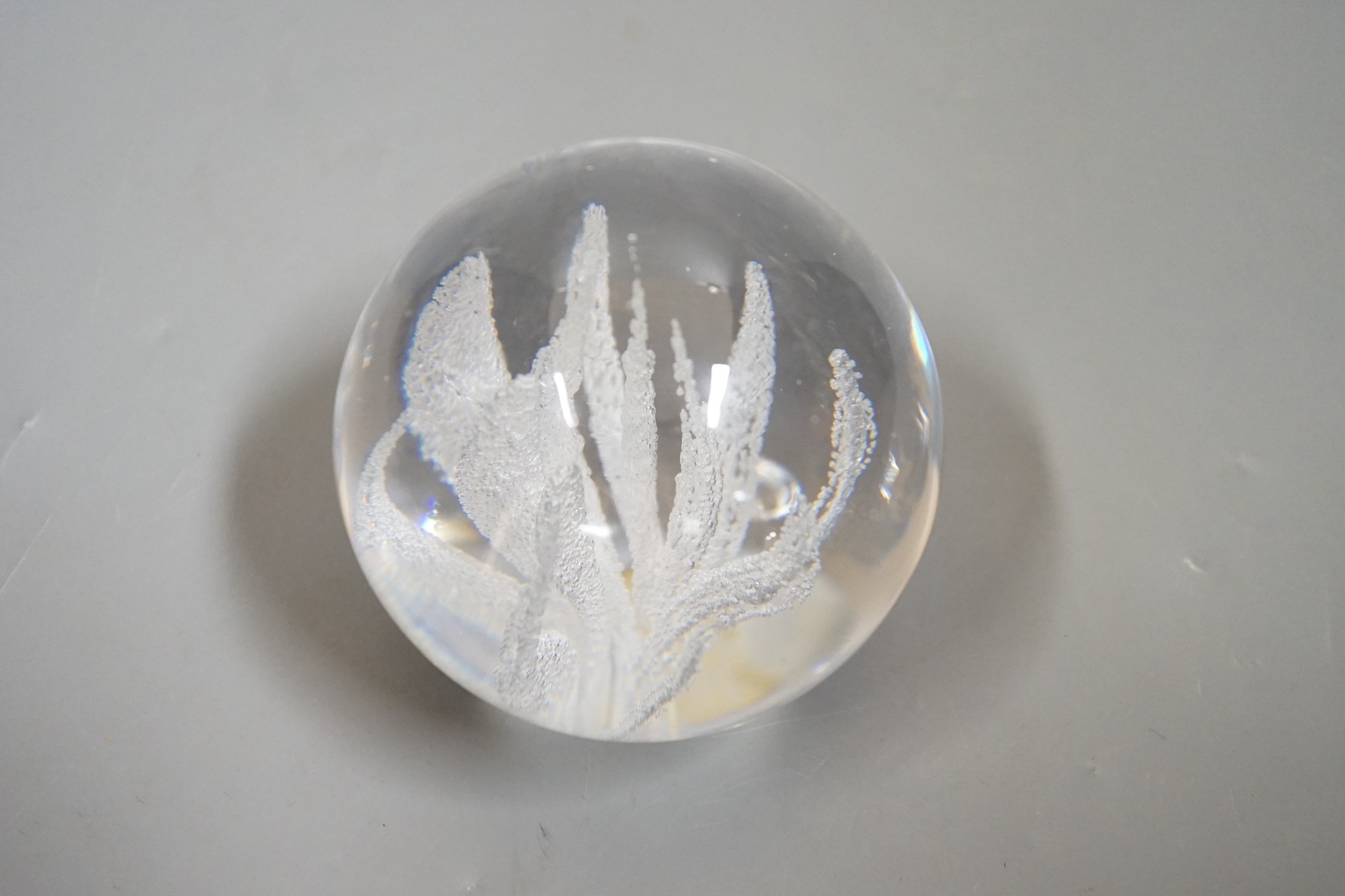 A Kosta 9609 paperweight, signed Lindstrand, 9.5cm high